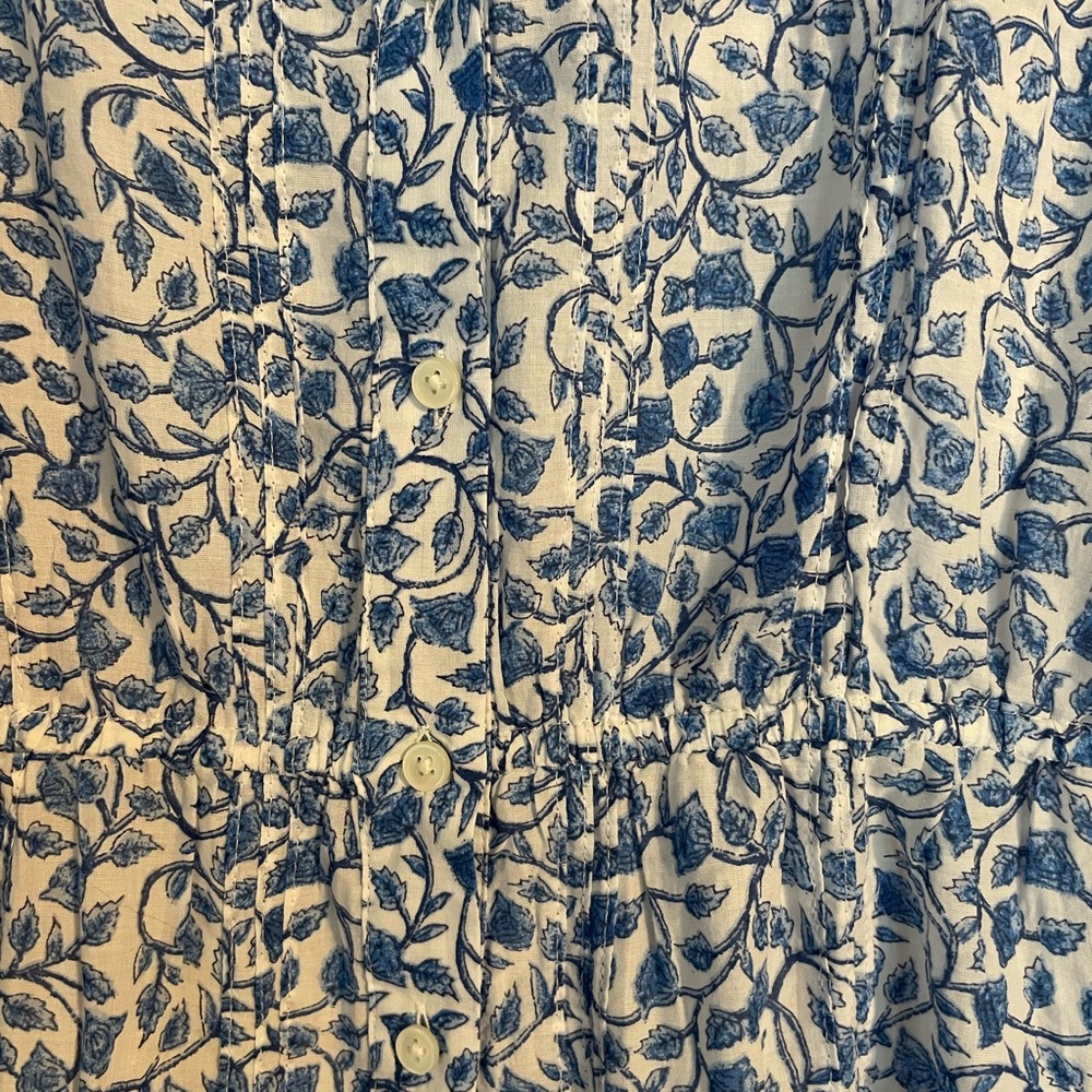 J. Crew Pintuck mini shirtdress in bandana block print NWT - Picture 6 of 9